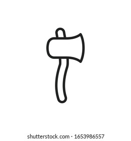 Simple axe line icon. Stroke pictogram. Vector illustration isolated on a white background. Premium quality symbol. Vector sign for mobile app and web sites.