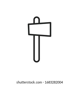 Simple axe line icon. Stroke pictogram. Vector illustration isolated on a white background. Premium quality symbol. Vector sign for mobile app and web sites.