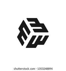 Simple B 3 Geometric Logo Design Idea