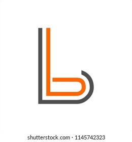simple b, bb, bL initials line art geometric company logo