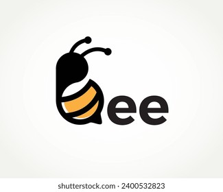 Simple B Bee initial letter logo design template illustration inspiration