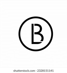 Diseño del logotipo de la letra B L en círculo.
