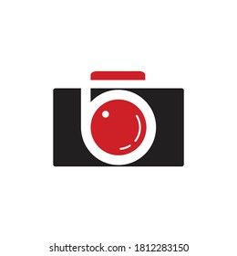 Simple B letter camera logo