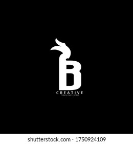 Simple B letter logo design. Vector EPS 10.