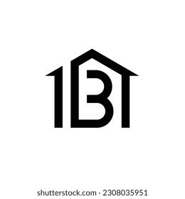 einfaches B-Brief-Logo für Immobilien