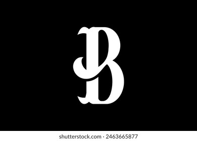 Simple b letter mark logo, B icon vector.