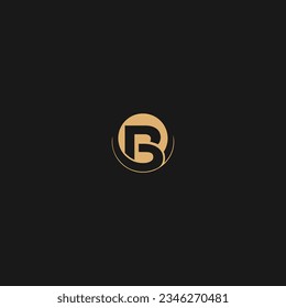 einfaches B-Logo-Designsymbol, B-Kreissymbol,
