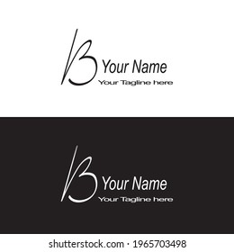 simple b logo letter design