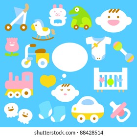 simple baby icon collection