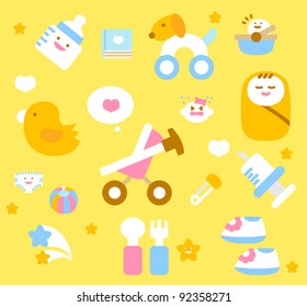 simple baby icon collection
