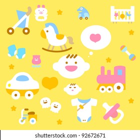 simple baby icon collection