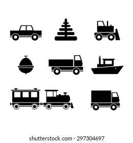 Simple Baby icon set. Vector illustration.