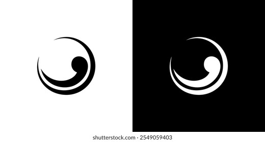 simple baby and moon vector logo
