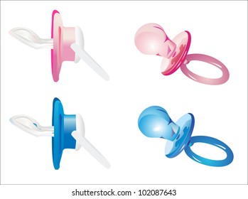 Simple baby pacifier icon. Vector-Illustration