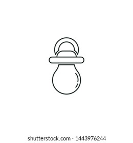 Simple baby pacifier vector icon