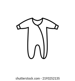 Simple Baby Romper Outline Vector Icon Stock Vector (Royalty Free ...