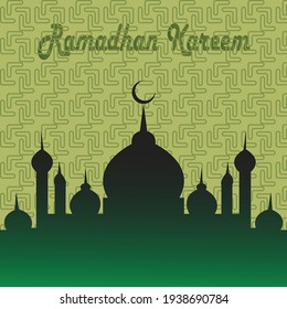 simple bacgraund illustration about Islamic holidays, can be used for the big day of Ramadan