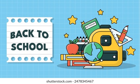 simple back to school background illustration