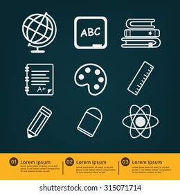 Simple Back to school icons