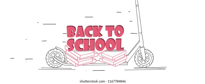 Simple, Back to school illustration for different type of advertisement related to school.