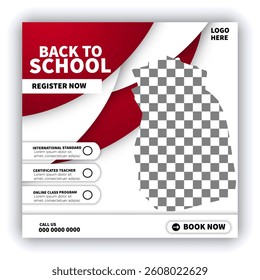 Simple Back to School Social Media Post Minimalist Welcome Web Post Design