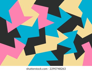 Einfaches Hintergrundbild mit abstraktem, bunter geometrischem Muster. Abstrakte Innenhintergründe