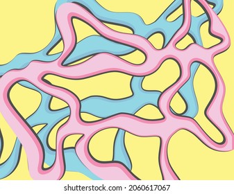Fondo simple con un patrón abstracto de líquido rosa y azul