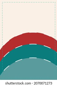 Simple background with arc concept for document cover or flyer