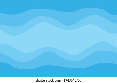 Simple background with blue gradation waving lines