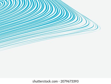 Simple background with blue swirl line pattern and some copy space area