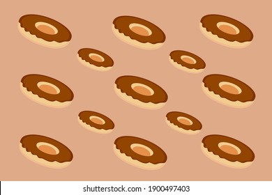 simple background of chocolate doughnut