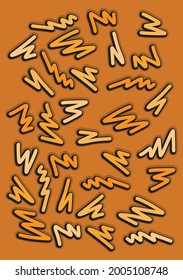 Simple background with colorful cute zigzag line pattern