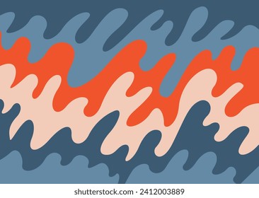 Simple background with colorful gradient wavy lines pattern 