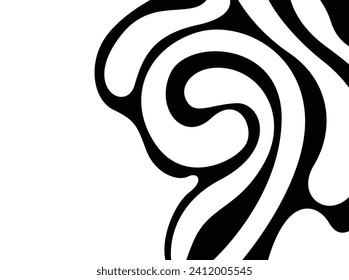 Simple background with colorful gradient wavy lines pattern and with some copy space area