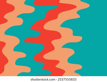 Simple background with colorful gradient wavy lines pattern