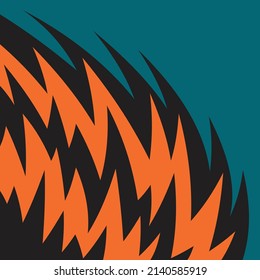 Simple background with colorful spikes pattern