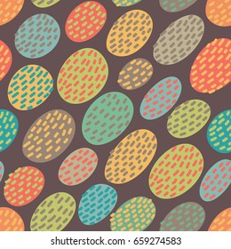 Simple background with colorful spots and dots. Vector Illustration.