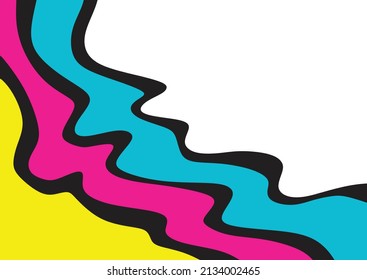 Fondo simple con un patrón de líneas de ondulación coloridas y un área de espacio de copia