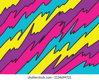 Simple background with colorful waving lines pattern