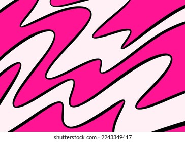 Simple background with cute colorful wavy lines pattern