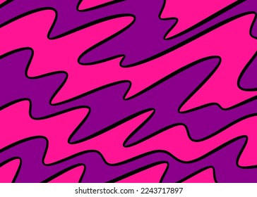 Simple background with cute colorful wavy lines pattern