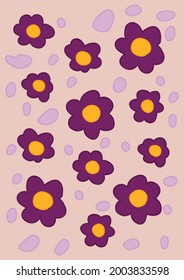 Fondo simple con un bonito dibujo floral 