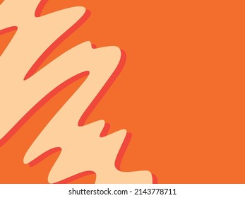 Simple background with cute wavy line pattern and with some copy space area