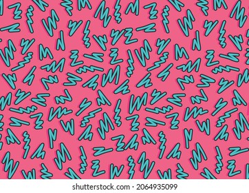 Simple background with cute zigzag line pattern