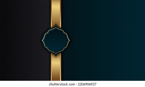 simple background, dark green and black, with gold border