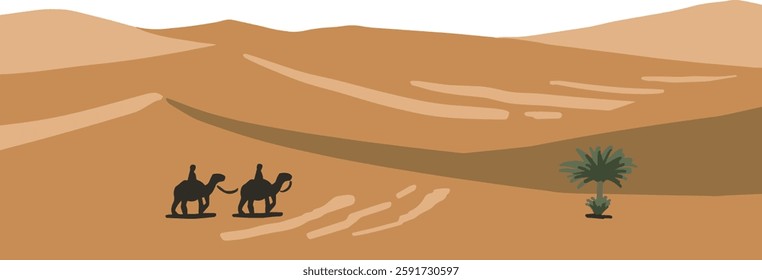 Simple background of a desert frame illustration.