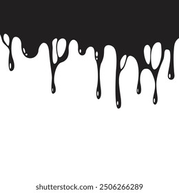 simple background of dripping black liquid art and illustration