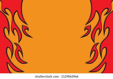 Simple background with flame pattern and some copy space area