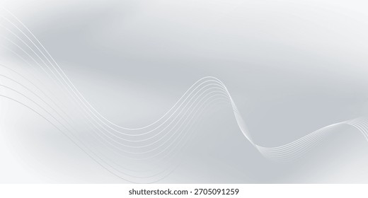 Fondo simple con líneas fluidas. Tecnología futura digital abstracta Vector de arte moderno eps10