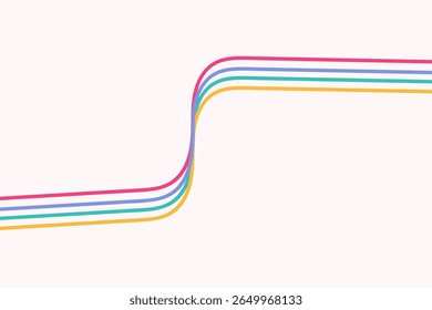 simple background with four colored lines